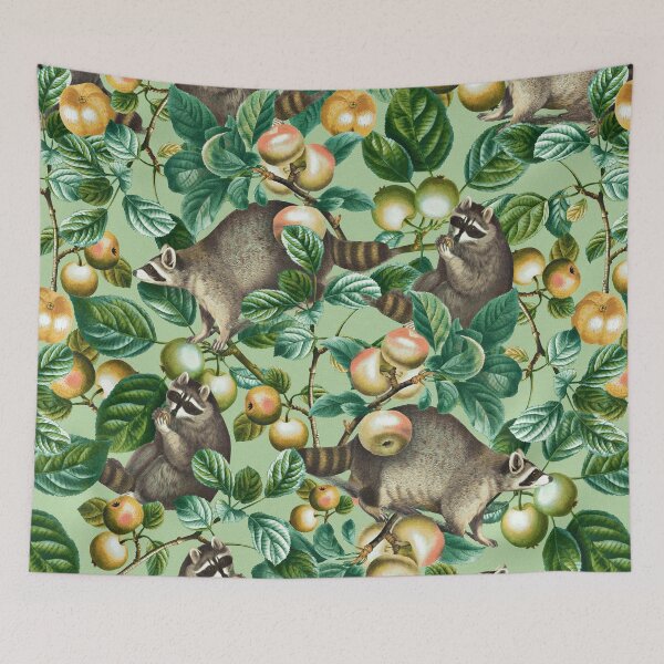 Item preview, RACCOON AND FRUITS designed and sold by Burcu Korkmazyurek.
