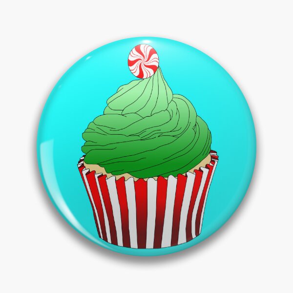 Item preview, Red and Green Peppermint Christmas Cupcake designed and sold by Deborah Camp.