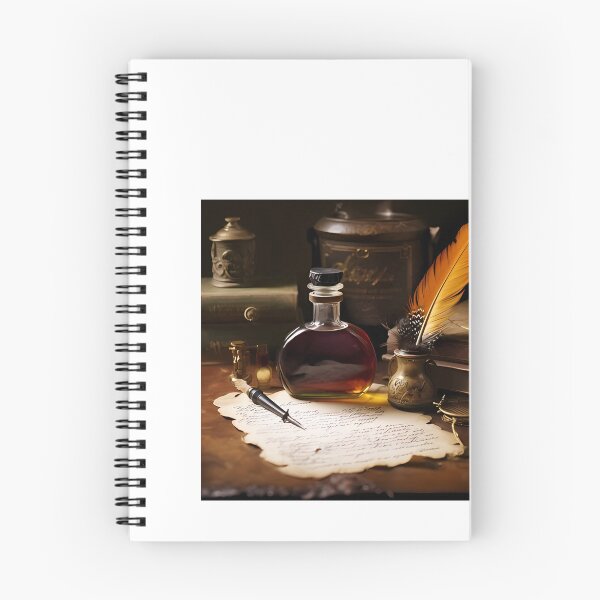 Item preview, a bottle of liquor sitting on top of a table next to a pen designed and sold by Dark Fantasy Store.