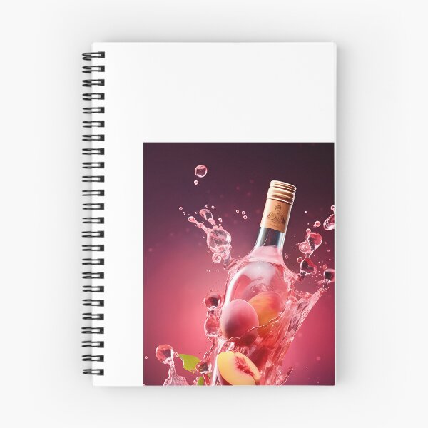 Item preview, a bottle of wine splashing into a pile of peaches designed and sold by Dark Fantasy Store.