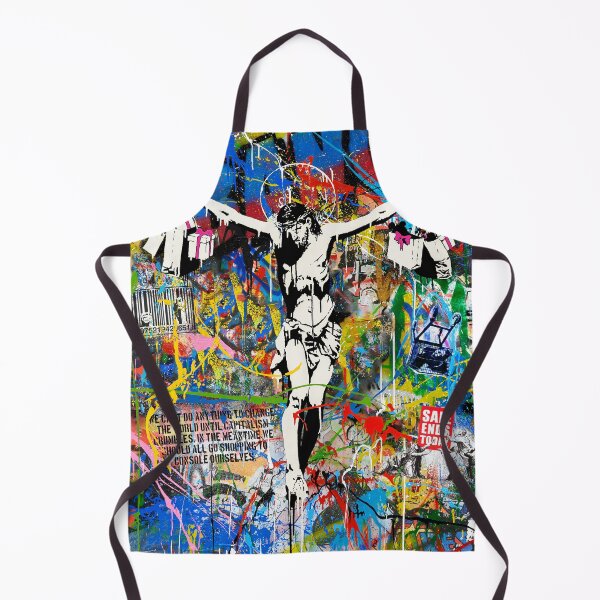 Item preview, Banksy Shopping Consumer Jesus Pop Street Art Collage designed and sold by Teecha.