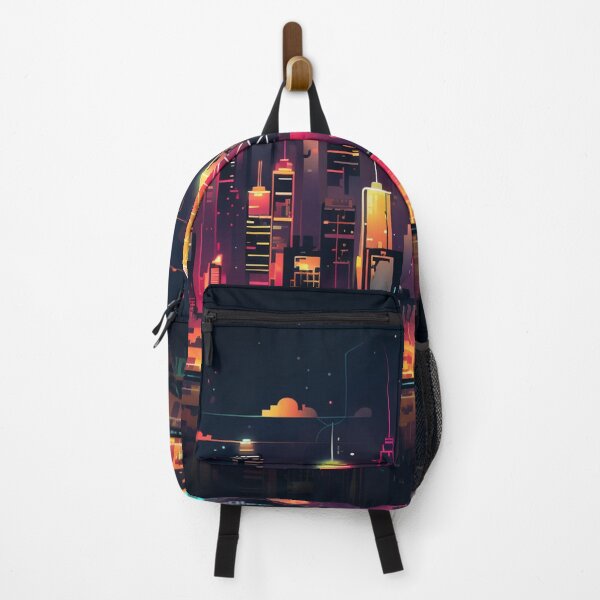 Item preview, Futuristic Cityscape - dark red theme designed and sold by Semagy.