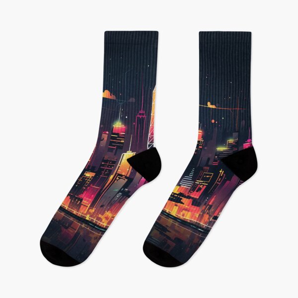 Item preview, Futuristic Cityscape - dark red theme designed and sold by Semagy.