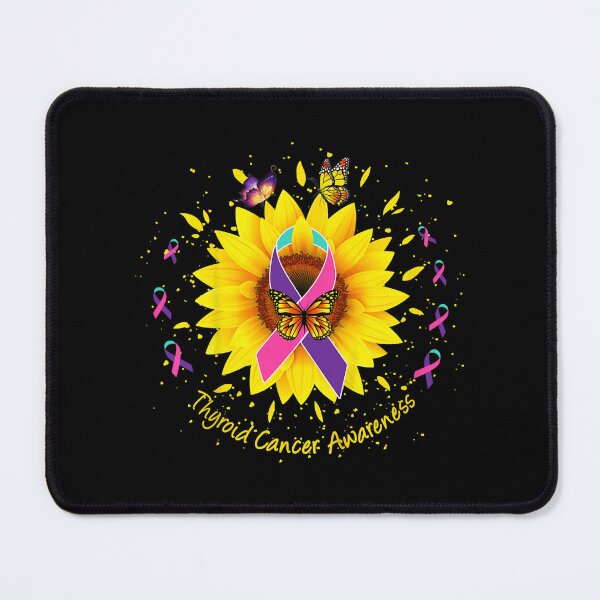 Item preview, Thyroid cancer awareness sunflower butterfly gift survivor designed and sold by HolliLucia.