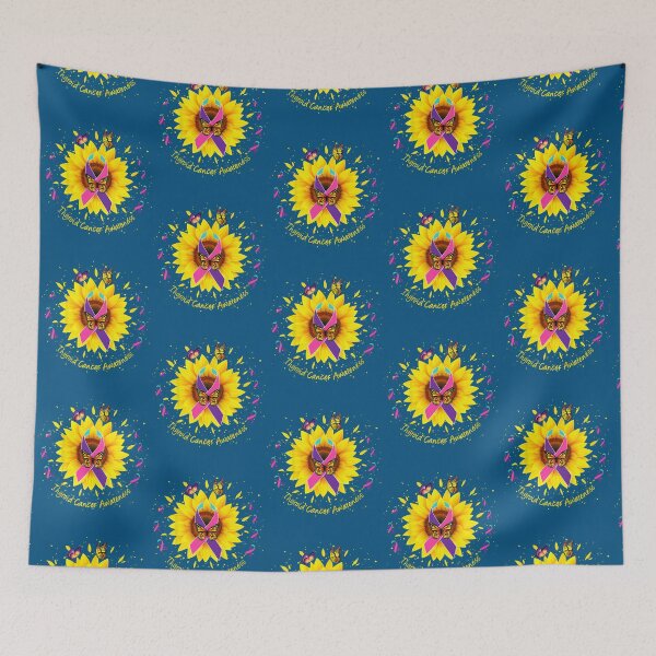 Item preview, Thyroid cancer awareness sunflower butterfly gift survivor designed and sold by HolliLucia.