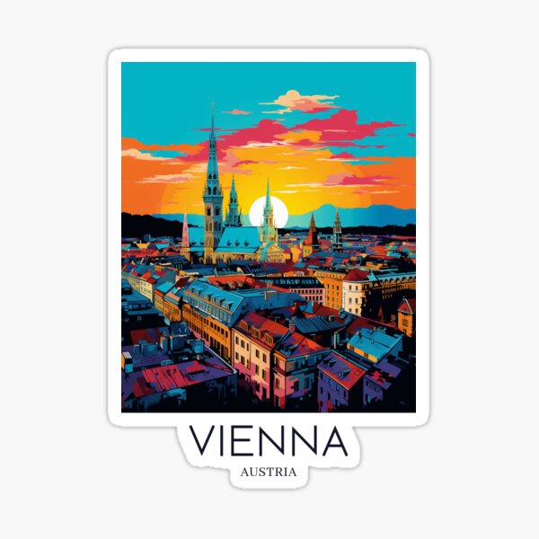 Item preview, A Pop Art Travel Print of Vienna - Austria designed and sold by StudioRedKoala.
