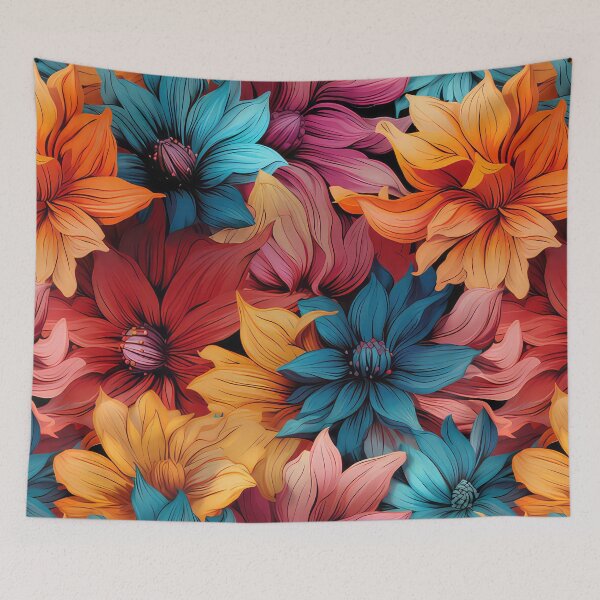 Item preview, Andy Warhol style flowers designed and sold by Pixel Playground.