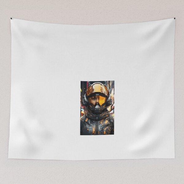 Item preview, a close up of a person wearing a helmet and goggles designed and sold by Dark Fantasy Store.