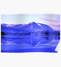 the blue lake grasmere Poster