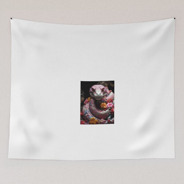 Item preview, a close up of a statue of a snake with flowers designed and sold by Dark Fantasy Store.