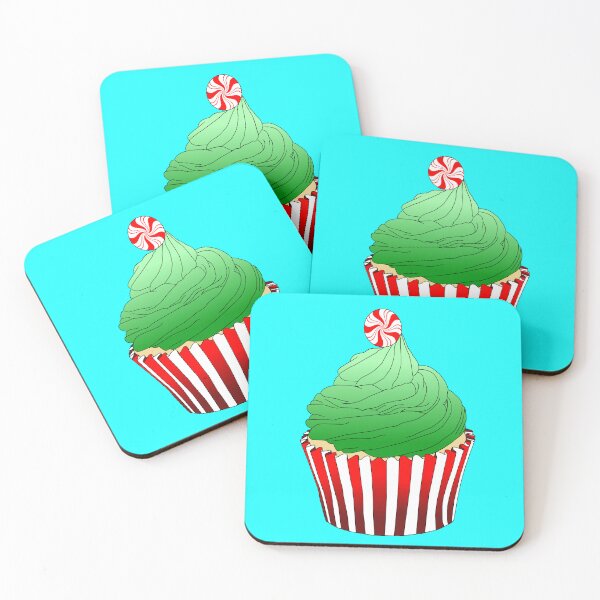 Item preview, Red and Green Peppermint Christmas Cupcake designed and sold by Deborah Camp.