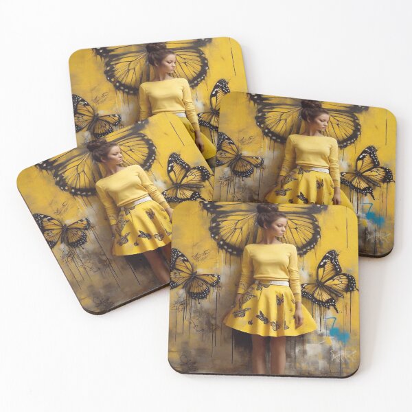 Item preview, Woman with a butterfly designed and sold by M-Y-A-R-T-.