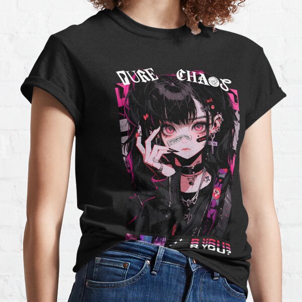 Punk Rock Gothic Girl Band Vintage Anime Oversized T-Shirt – Anime Crush