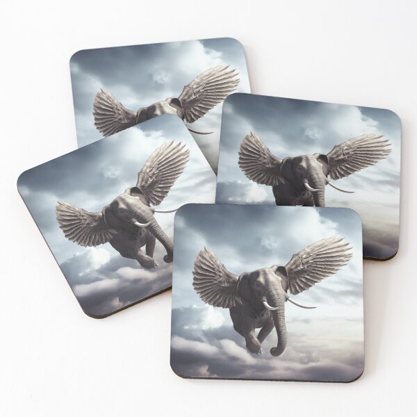 Item preview, Flying Elephant - Ellie With Wings designed and sold by JELeitner.