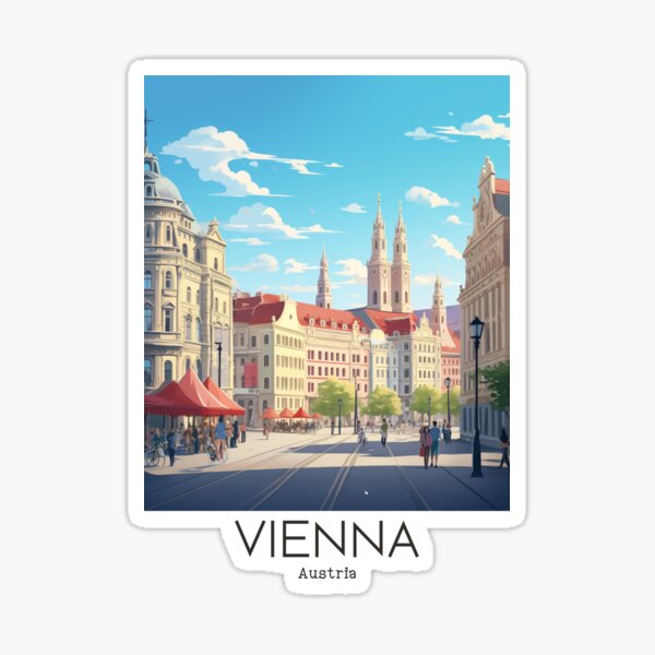 Item preview, A Vintage Travel Illustration of Vienna - Austria designed and sold by GoodOldVintage.