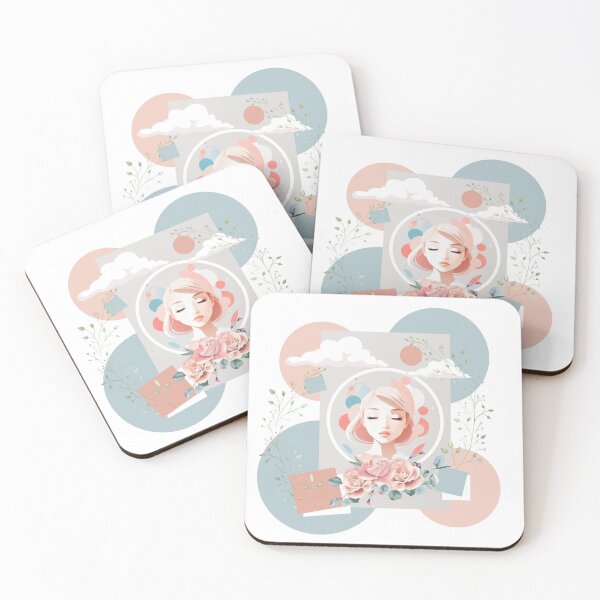 Item preview, Beautiful woman with pink hair, pastel tones designed and sold by Piano-pn.