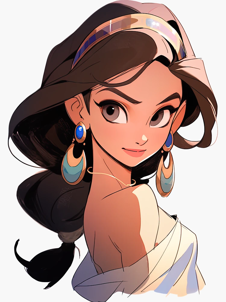 Aladdin Reimagined as a Female Sticker for Sale by sμ (smew)