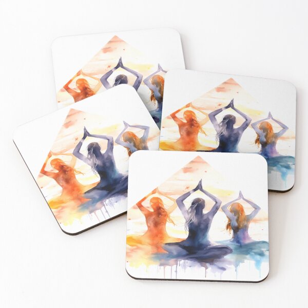 Item preview, relax yoga movement hand draw water colour designed and sold by Superann8.