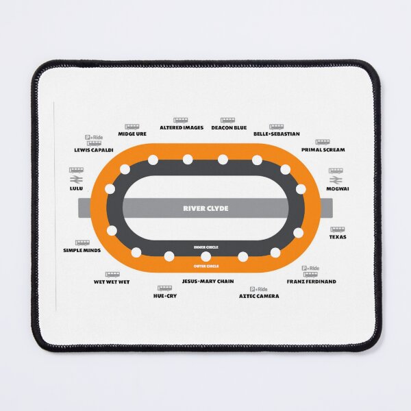 Item preview, Glasgow Subway Tube Metro Underground Map Music Spoof designed and sold by KALEIDOSCOPE UK.