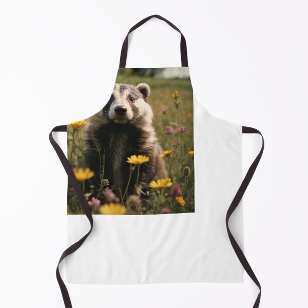 Item preview, Wildflower Wanderer: A Badger Amidst Blooms designed and sold by Posivibez Designs.