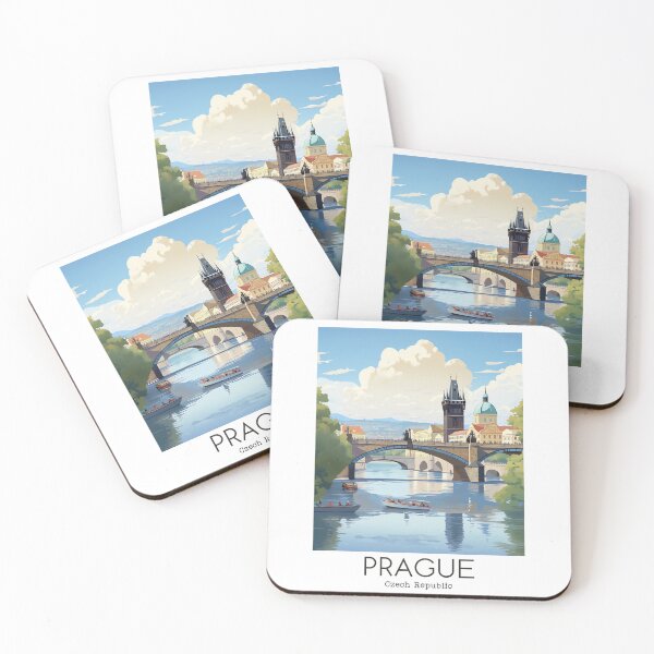 Item preview, A Vintage Travel Illustration of Prague - Czech Republic designed and sold by GoodOldVintage.