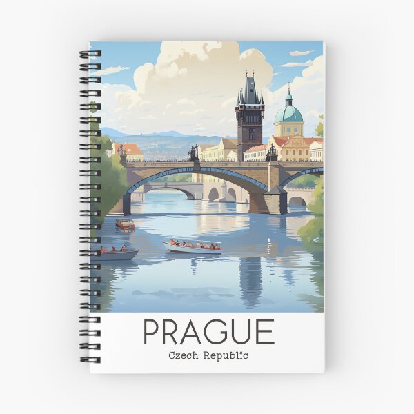 Item preview, A Vintage Travel Illustration of Prague - Czech Republic designed and sold by GoodOldVintage.