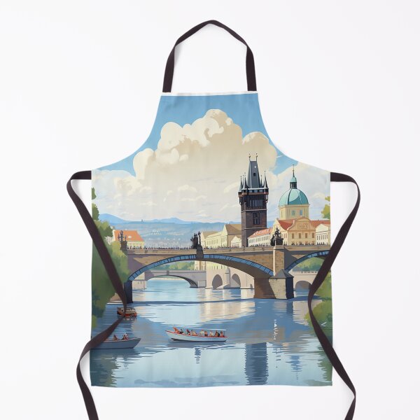 Item preview, A Vintage Travel Illustration of Prague - Czech Republic designed and sold by GoodOldVintage.