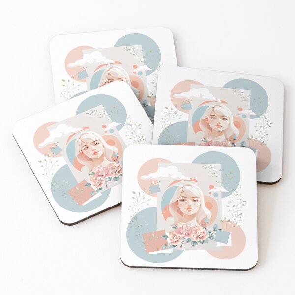 Item preview, Beautiful woman with pink hair, pastel tones designed and sold by Piano-pn.