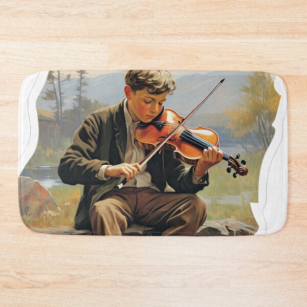 Item preview, Boy playing violin outside designed and sold by abmkf.