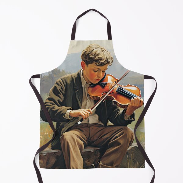 Item preview, Boy playing violin outside designed and sold by abmkf.