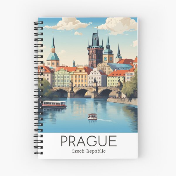 Item preview, A Vintage Travel Illustration of Prague - Czech Republic designed and sold by GoodOldVintage.