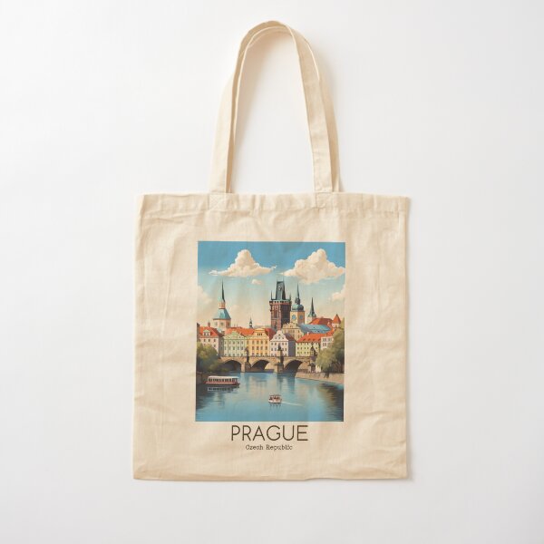 Item preview, A Vintage Travel Illustration of Prague - Czech Republic designed and sold by GoodOldVintage.