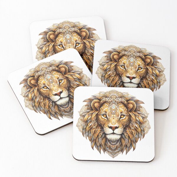 Item preview, Lion in mandala art style  designed and sold by Trendy-Artistry.