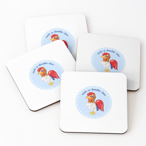 Item preview, Cock-a- doodle - doo , red white and royal blue  designed and sold by miraclelook.