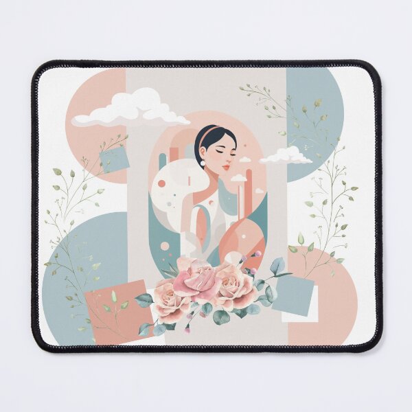 Item preview, Beautiful woman ,abstract shapes pastel tones designed and sold by Piano-pn.