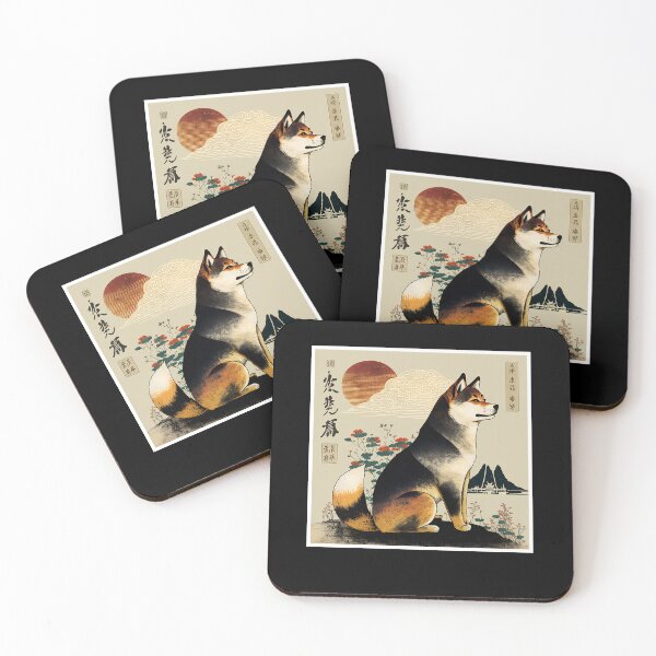 Item preview, Shiba inu dog in Minimal Japanese Art Style designed and sold by Logiamerch.