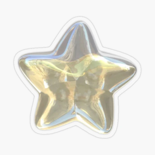 star 3d aesthetic bubble Sticker for Sale by aubreesdesigns