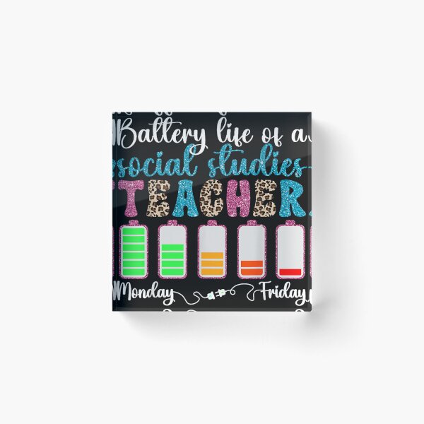Item preview, Battery Life Social Studies Teacher Social Studies Teaching  designed and sold by DianeArner.