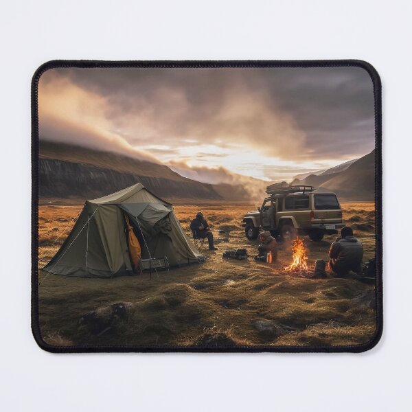 Item preview, Three man are camping on the open field designed and sold by EternityLoves.