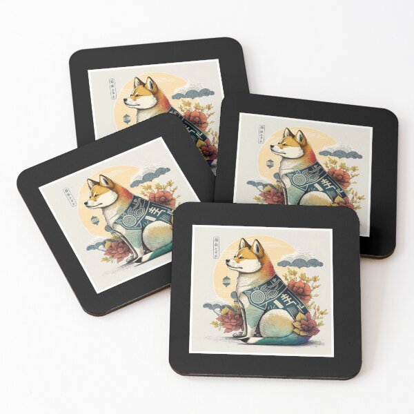 Item preview, Shiba inu dog in Minimal Japanese Art Style designed and sold by Logiamerch.
