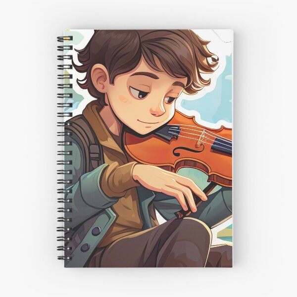 Item preview, Image of a boy with a musical instrument designed and sold by abmkf.