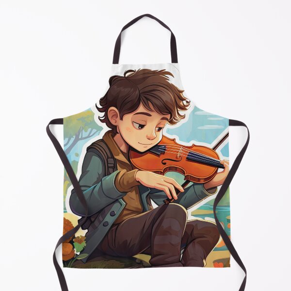 Item preview, Image of a boy with a musical instrument designed and sold by abmkf.