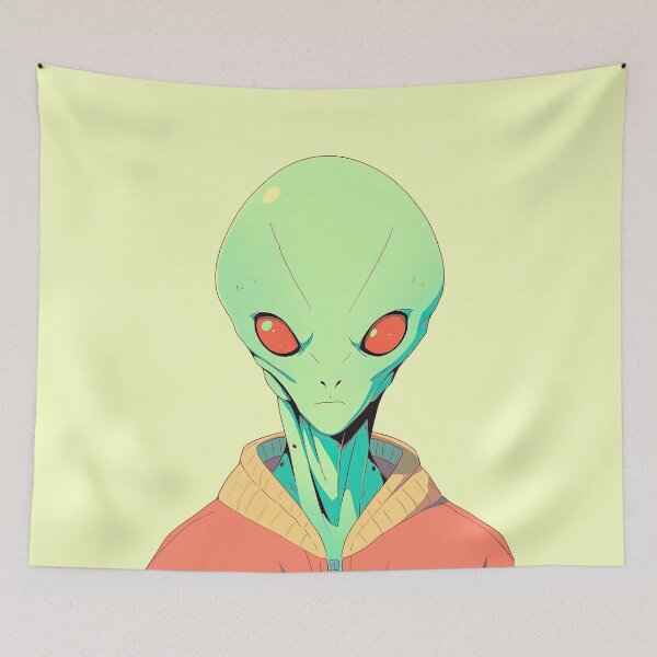 Item preview, Red-Eyed Alien Dude Knows What's Up designed and sold by sμ (smew).