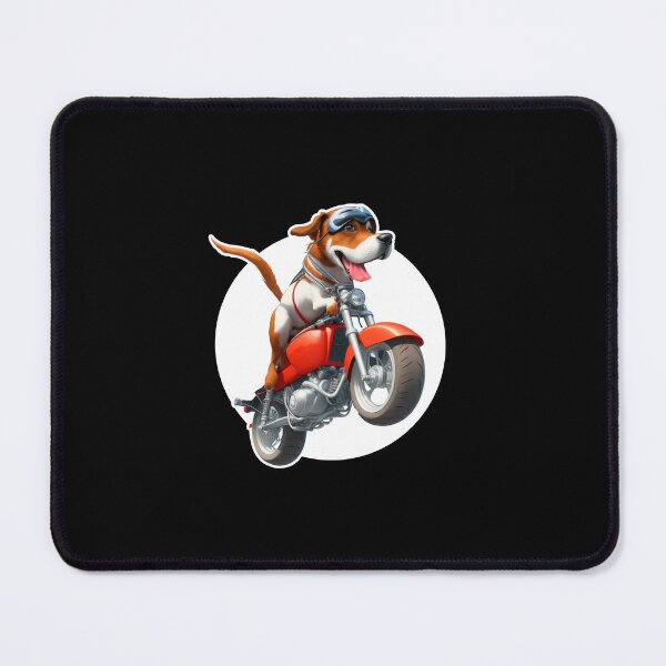 Item preview, Dog riding a red motorbike thrill speed two wheels designed and sold by w1ckerman.