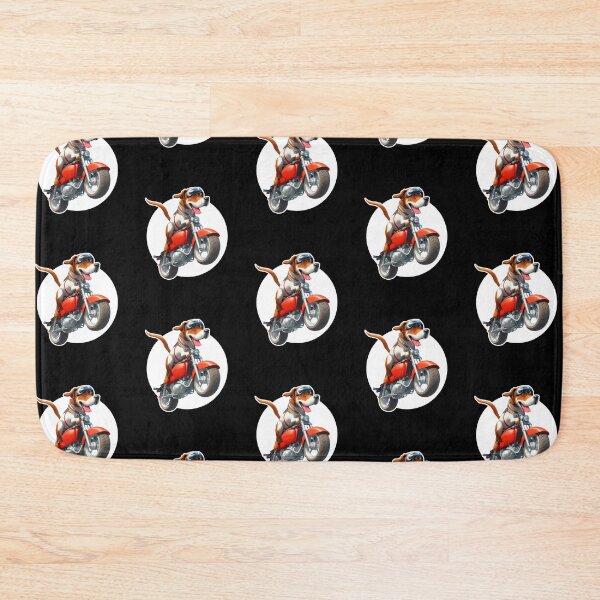 Item preview, Dog riding a red motorbike thrill speed two wheels designed and sold by w1ckerman.