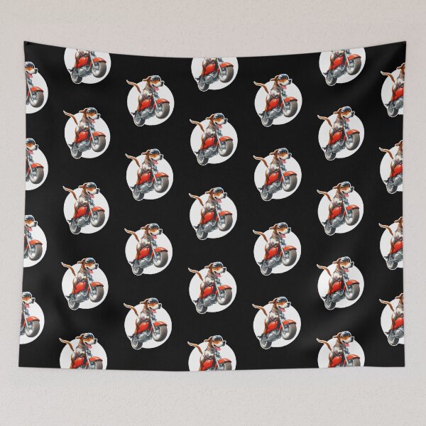 Item preview, Dog riding a red motorbike thrill speed two wheels designed and sold by w1ckerman.