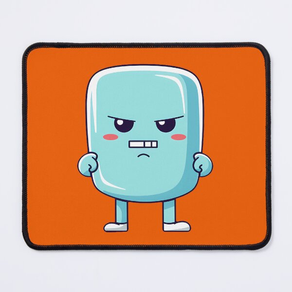 Item preview, Angry cute kawaii character, emoticon, funny character, funny, orange Background designed and sold by Crazy4Graphics.