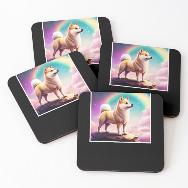 Item preview, Shiba inu dog in Pink Magical World, Rainbow  designed and sold by Logiamerch.