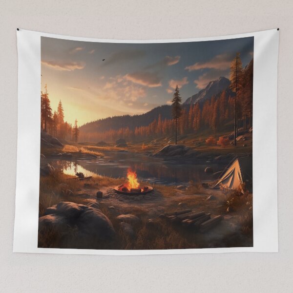Item preview, A beautiful sky in evening camping  designed and sold by EternityLoves.