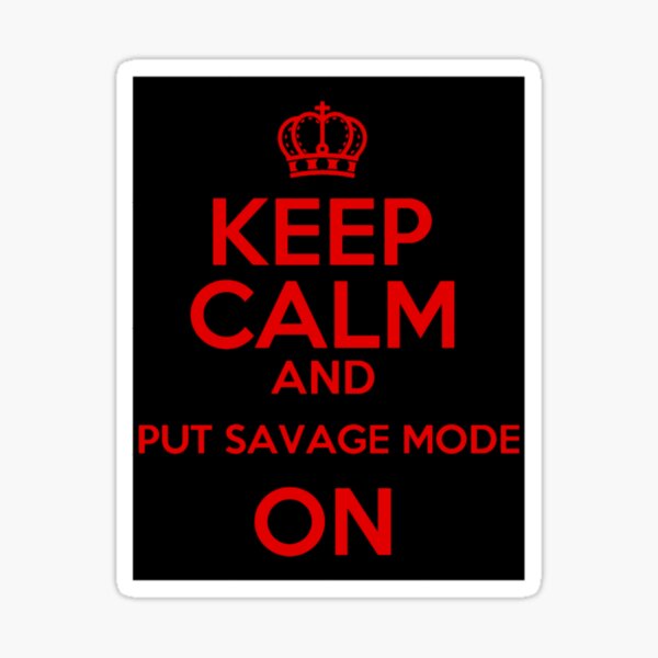 Savage Mode // Red Box Logo - 21 Savage - Sticker